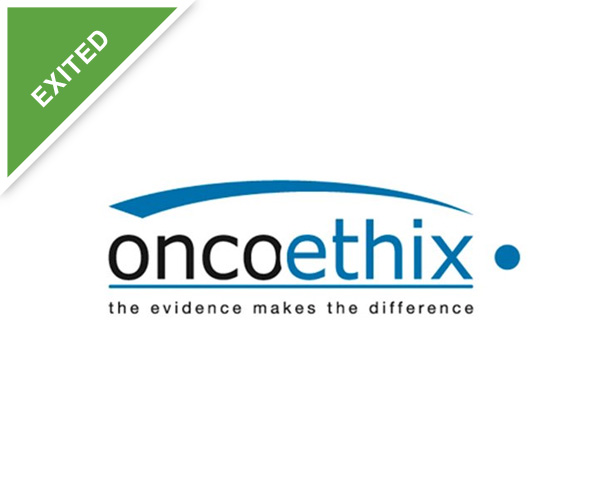 Oncoethix logo, exited portfolio
