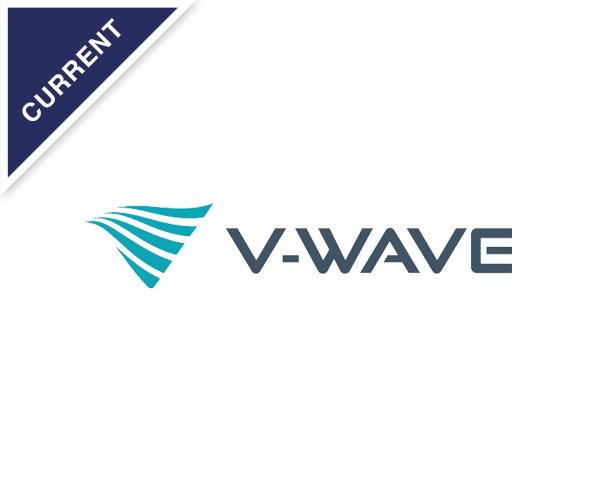 V-Wave logo, current portfolio company