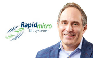 Rapid Micro Biosystems logo and CEO Robert Spignesi