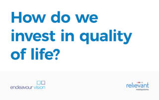 Text on image: How do we invest in quality of life?